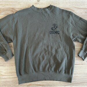 Vintage USA made sweatshirt Men’s MEDIUM USMC marine corps Green